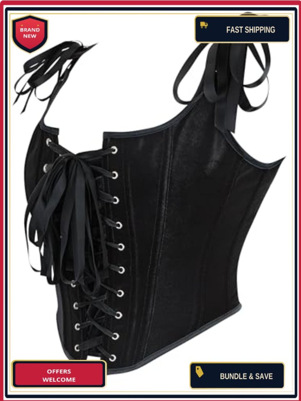 Steampunk Gothic Bustier Corset Top Lace-Up Push Up Shapewear
